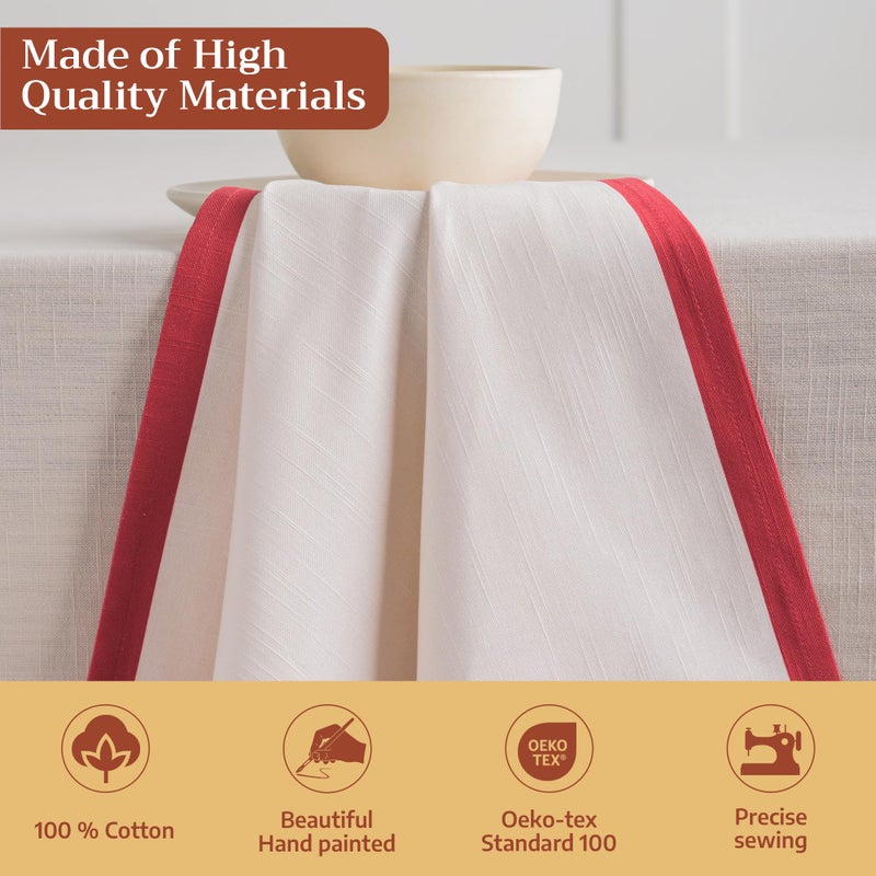 Maison d' Hermine Cloth Napkins Set of 4 100% Cotton for Thanksgiving Christmas Decorations Everyday Reusable Square Fall Napkins Cloth Washable Dinner Party (Holly Time, 20"x20") - Image 3